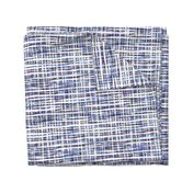 Hand Painted Rustic Plaid Check in Purple, Grey & White