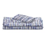 Hand Painted Rustic Plaid Check in Purple, Grey & White