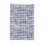 Hand Painted Rustic Plaid Check in Purple, Grey & White