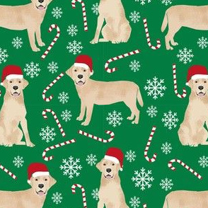 yellow lab fabric, yellow labrador fabric - yellow lab quilt fabric, yellow lab dog fabric, christmas fabric, christmas fabric by the yard, dog christmas - green