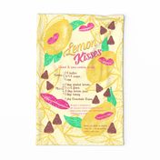 Lemon Kisses, Recipe Tea Towel