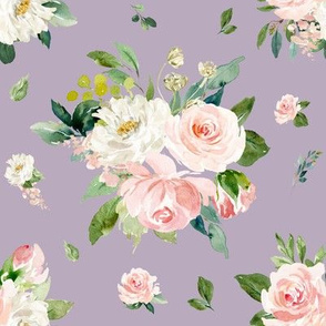 8" Eternal Blush Florals // London Purple