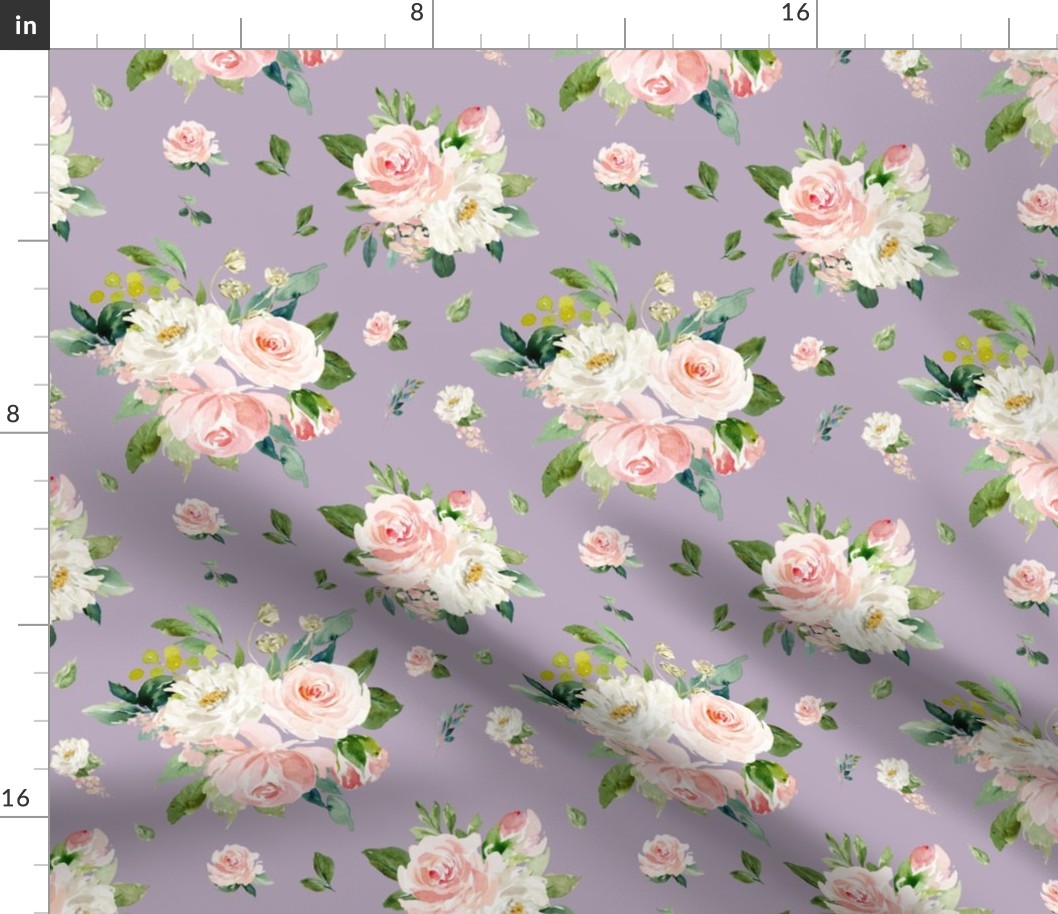 8" Eternal Blush Florals // London Purple