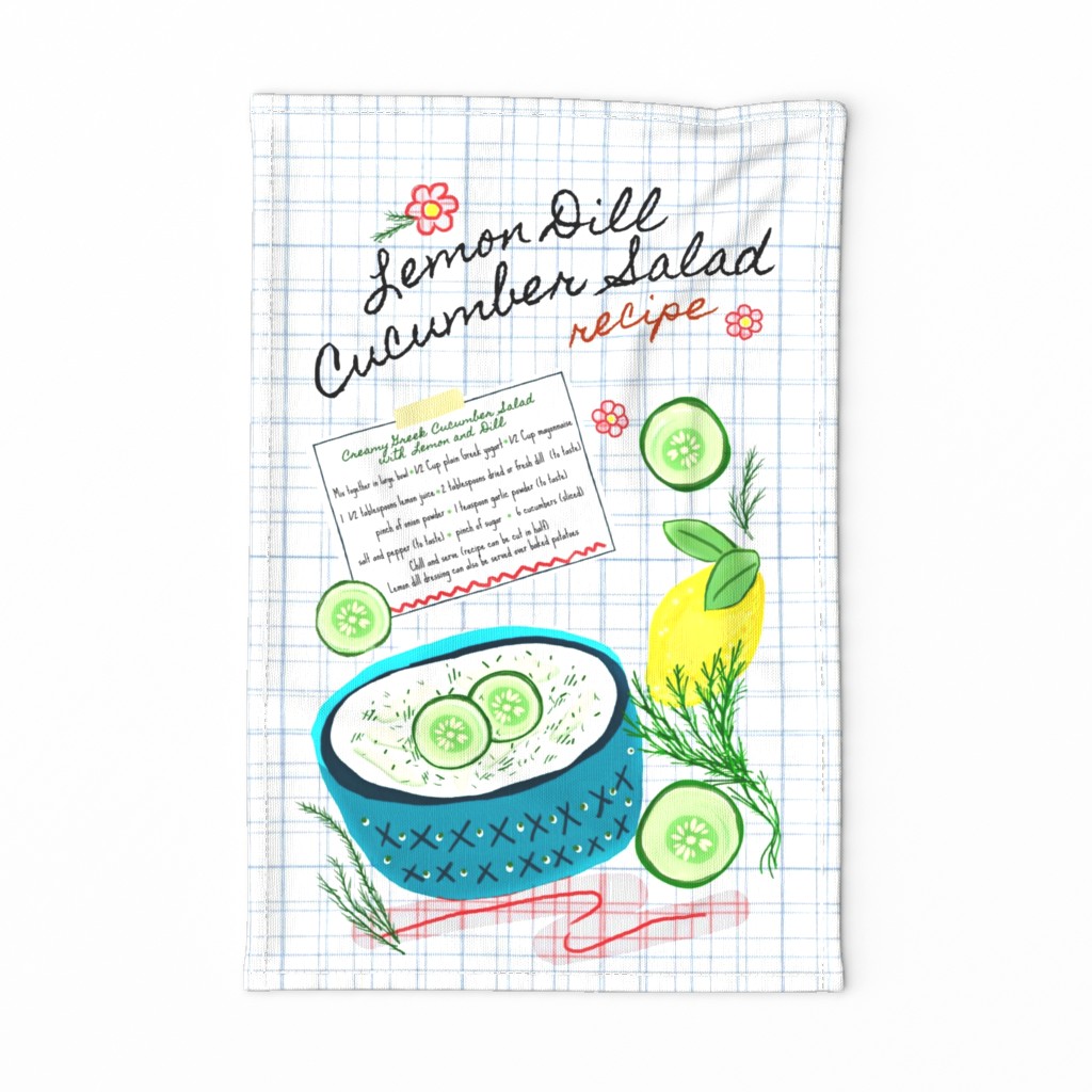 Cucumber Salad / tea towel recipe