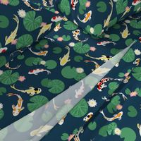 Koi pond seamless // medium