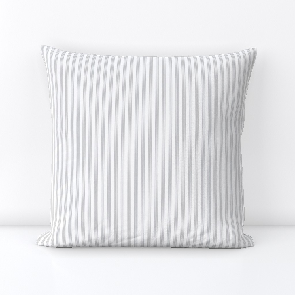 Quad Stripe - Gray Linen