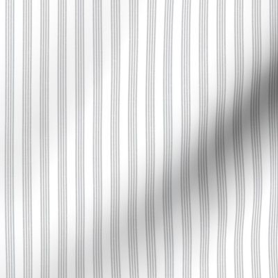 Quad Stripe - Gray Linen