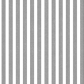 Quad Stripes - Charcoal Linen