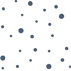 dotty dots - soft blue on white