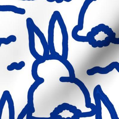 Blue bunny fabric bunny bottoms bunny curtains