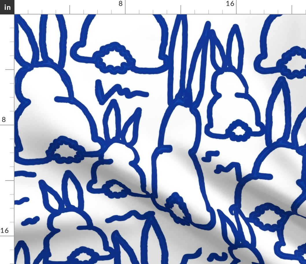 Blue bunny fabric bunny bottoms bunny curtains