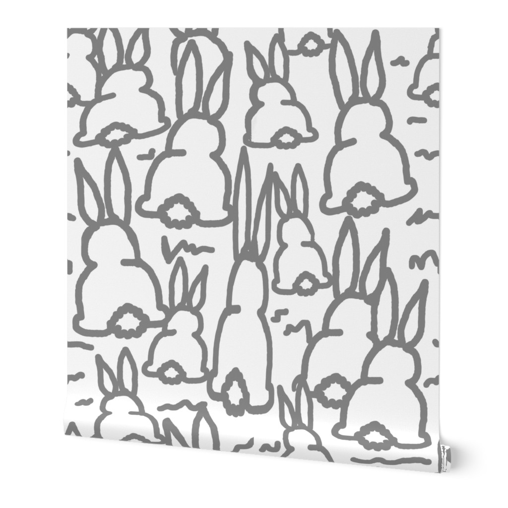 gray bunny fabric