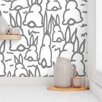 gray bunny fabric