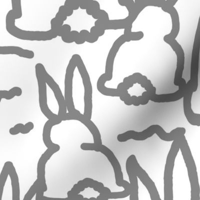 gray bunny fabric