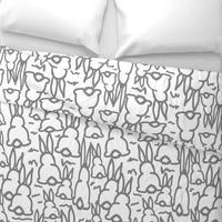 gray bunny fabric