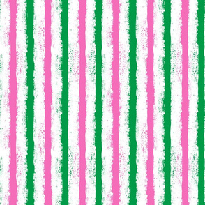 green and pink stripes