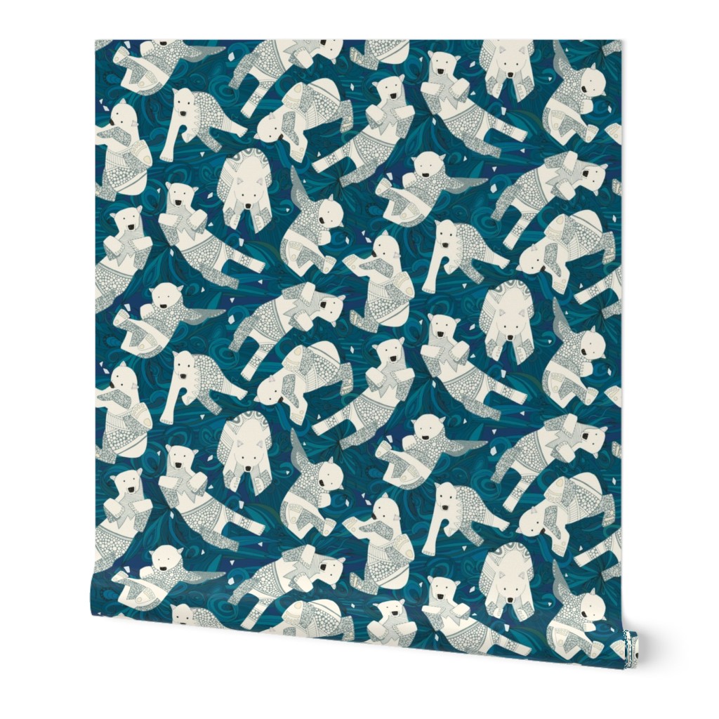 arctic polar bears blue tiny