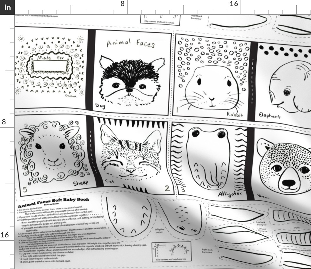 animal faces baby book