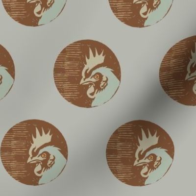 Jumbo Graphic Rooster Dot | Organic Eggshells