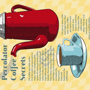 Memaw's Percolator Coffee Secrets Tea Towel