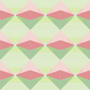 Geometric - green pink