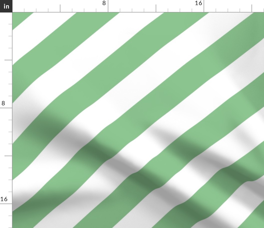 Jade Green stripes diagonal large