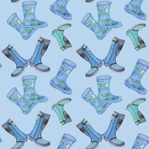 Blue Rainy Boots