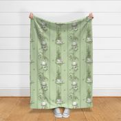 Green Stripe Garden Toile Large 