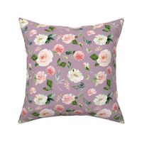 8" Boho Blush Florals Garden // Lily Purple