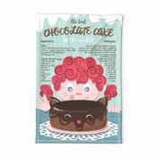 The best chocolate cake recipe tea towel