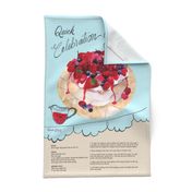 Quick Celebration Pavlova Recipe Tea Towel