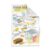 Banana Bread recipe tea towel