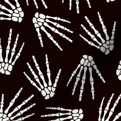 Halloween Skeleton Hands Black and White