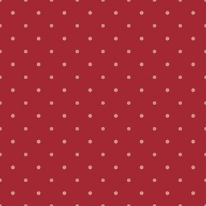 ★ VINTAGE POLKA DOTS ★ Garnet Red, Large Scale / Collection : Swallows & Polka Dots – Rockabilly Prints