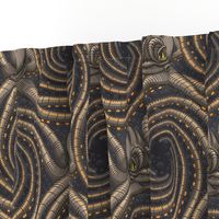 ★ KRAKEN ' ROLL ★ Slate Black - Large Scale / Collection : Kraken ' Roll – Steampunk Octopus Print