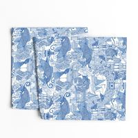 chinoiserie toile blue