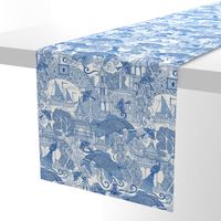 chinoiserie toile blue