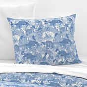 chinoiserie toile blue