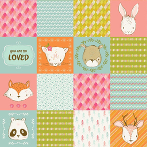 Woodland Patches // Cheater Quilt - 6" Squares