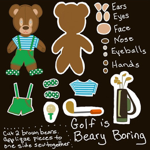 Golf is Beary Boring Cut-Outs