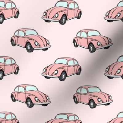 pink bugs - (pink) beetle car