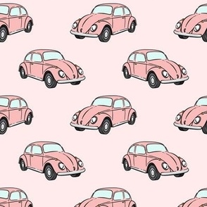 pink bugs - (pink) beetle car