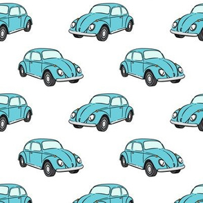 blue bugs -  beetle car