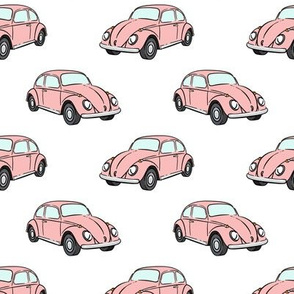 pink bugs - beetle car