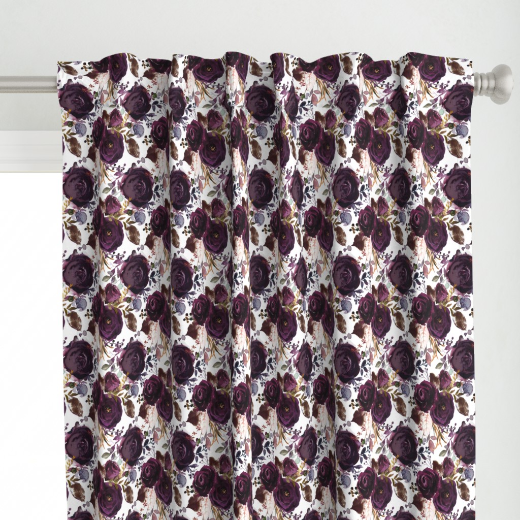 Dark Plum Florals