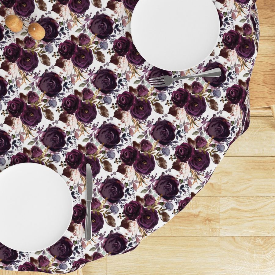 Dark Plum Florals