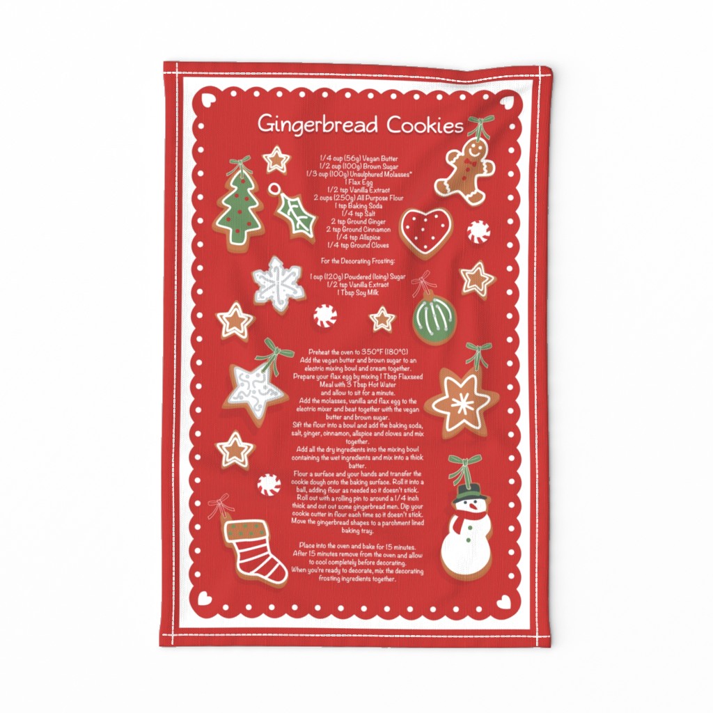 Gingery_Christmas Cookies_Tea Towel