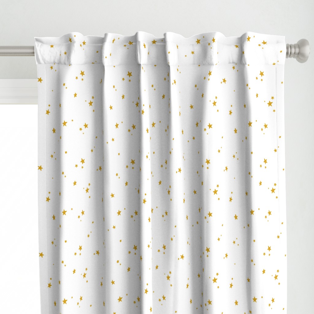 Dreamy Gold Stars on White