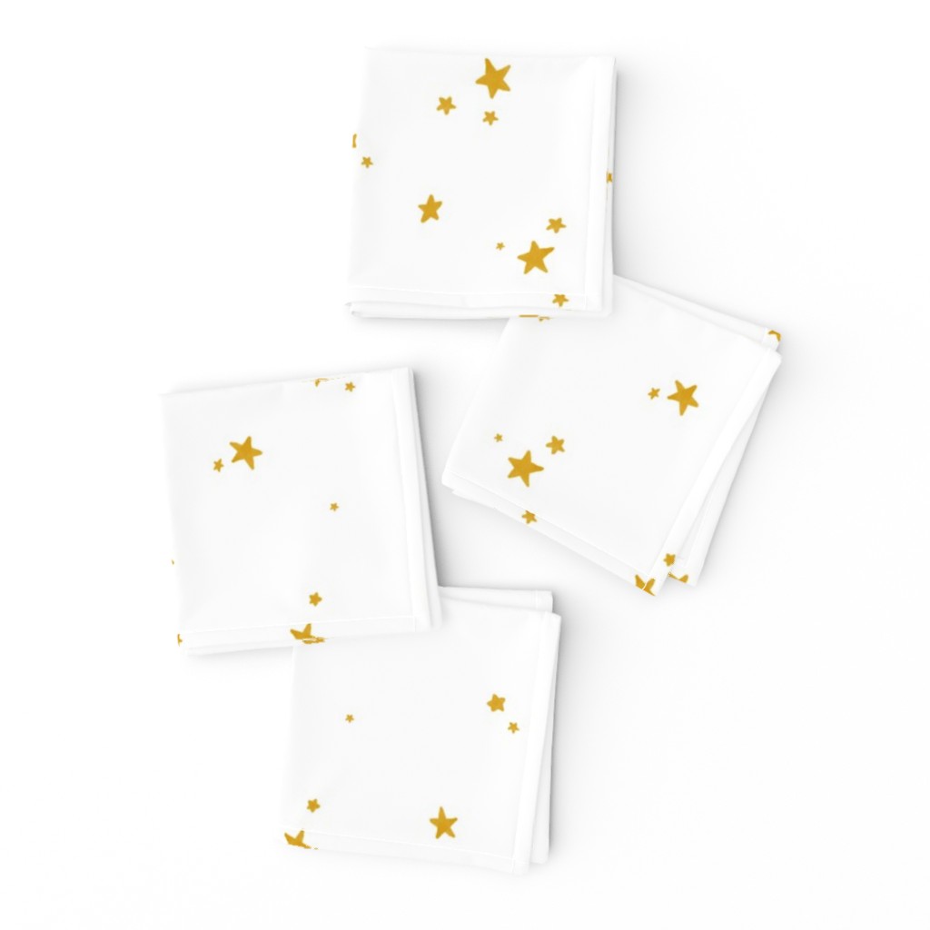 Dreamy Gold Stars on White