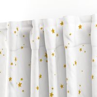 Dreamy Gold Stars on White